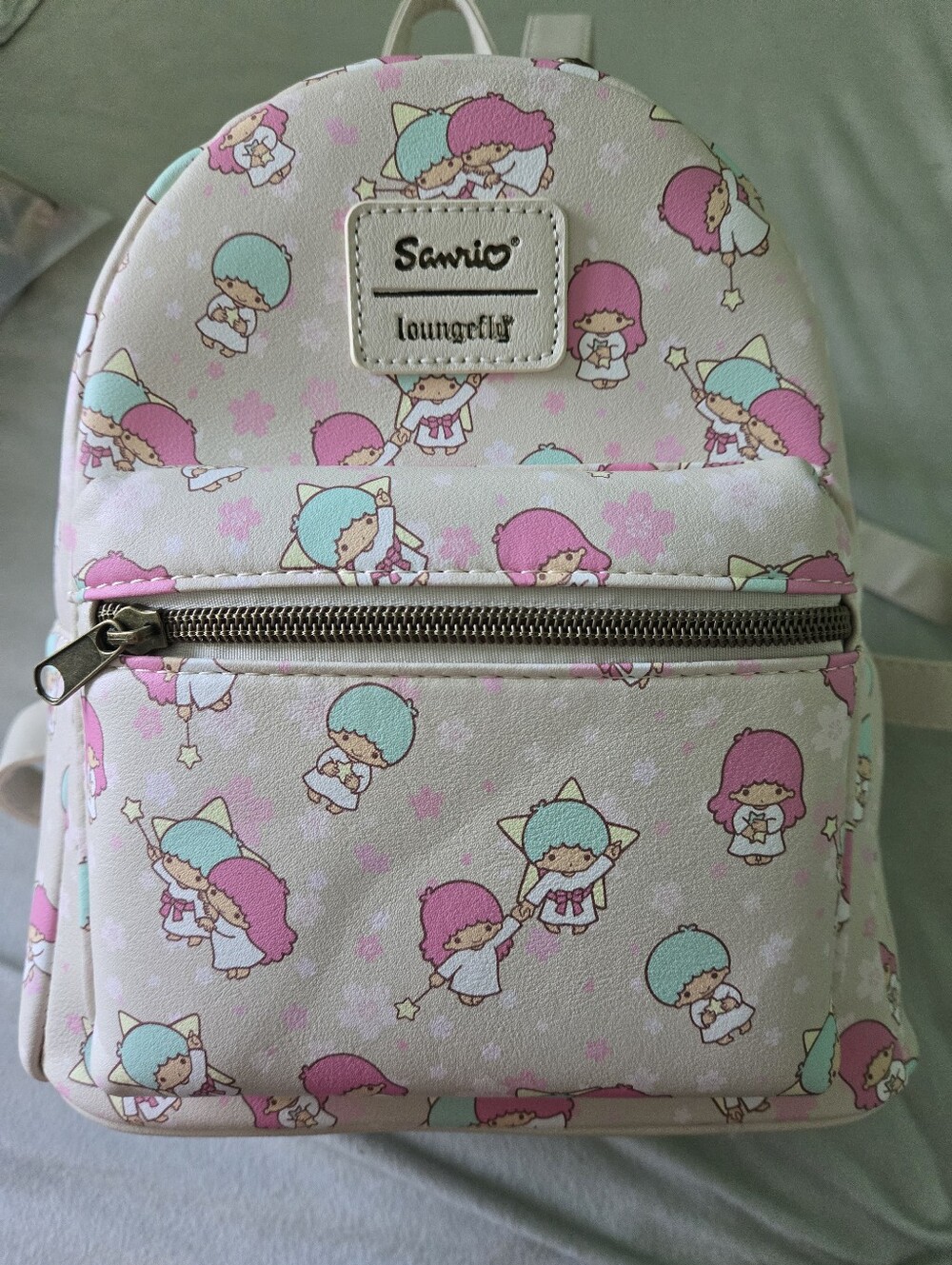 Loungefly X Sanrio Little Twin Stars Mini Backpack in Pink and Mint